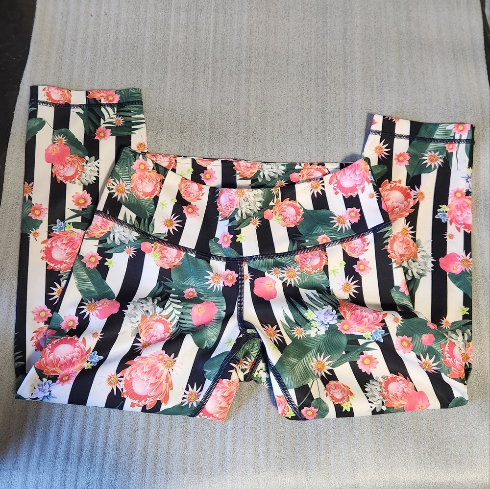 lululemon athletica Floral Striped Leggings